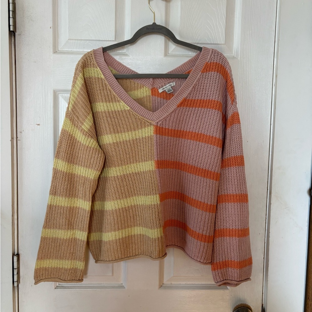 American Eagle Oversized Striped Sweater Size Small